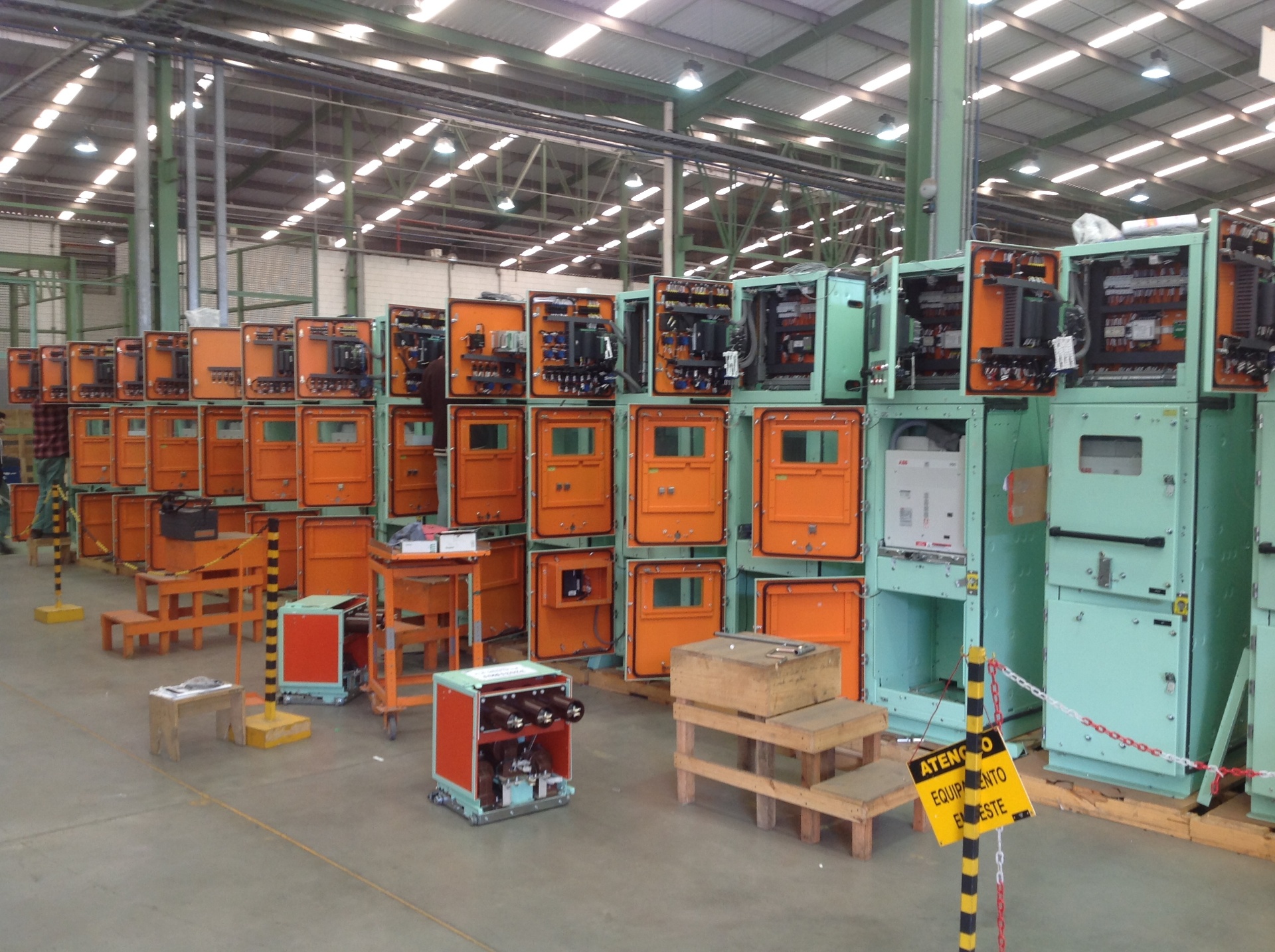 Industrial electrical panel line-up under assessment